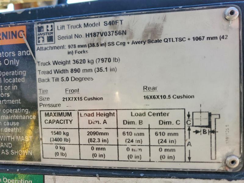 2016 Hyster Forklift