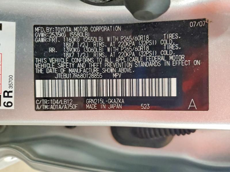 2008 Toyota 4runner Limited