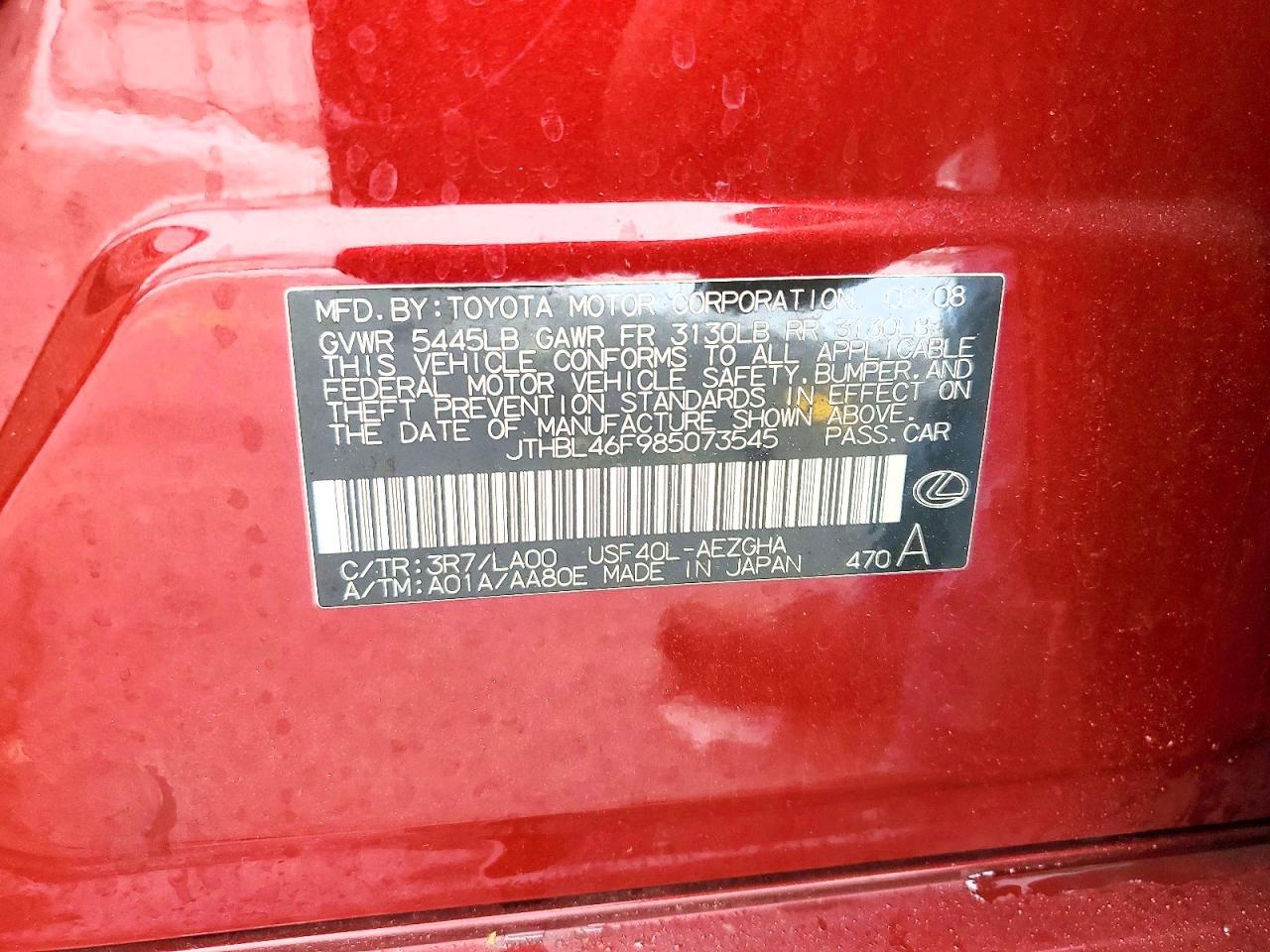 2008 Lexus Ls 460 Base