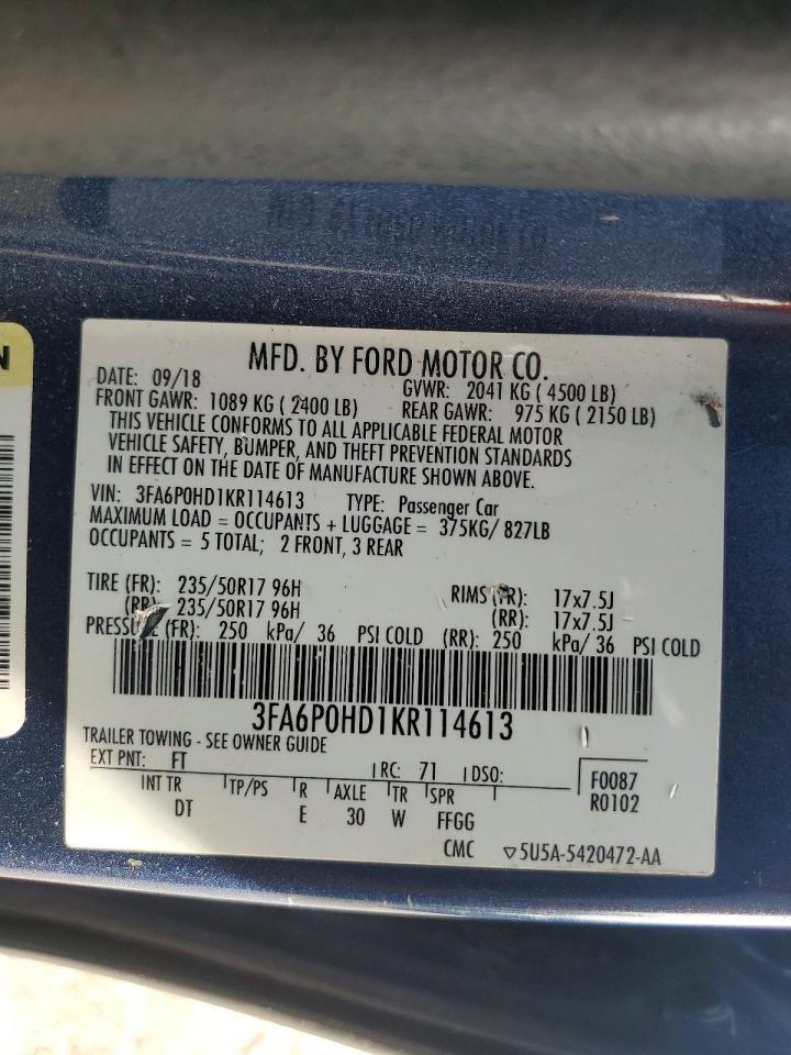 2019 Ford Fusion se