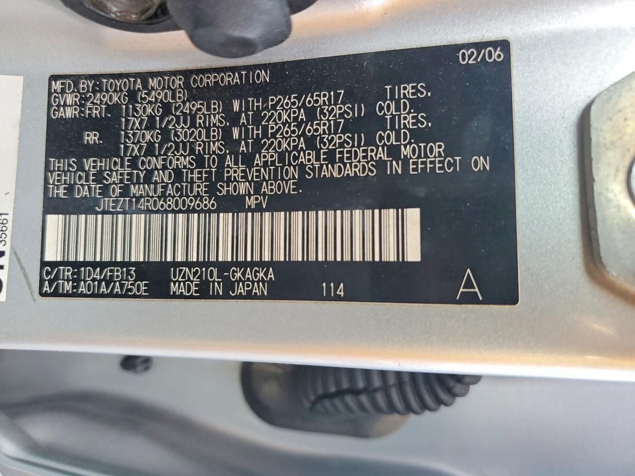 2006 Toyota 4runner SR5