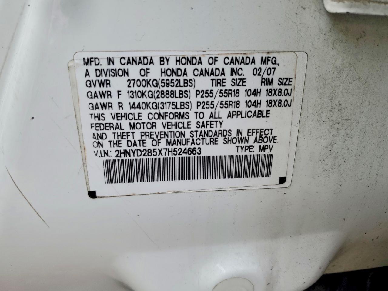 2007 Acura Mdx Sport