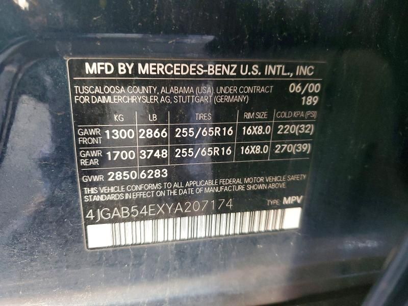 2000 Mercedes-Benz Ml 320