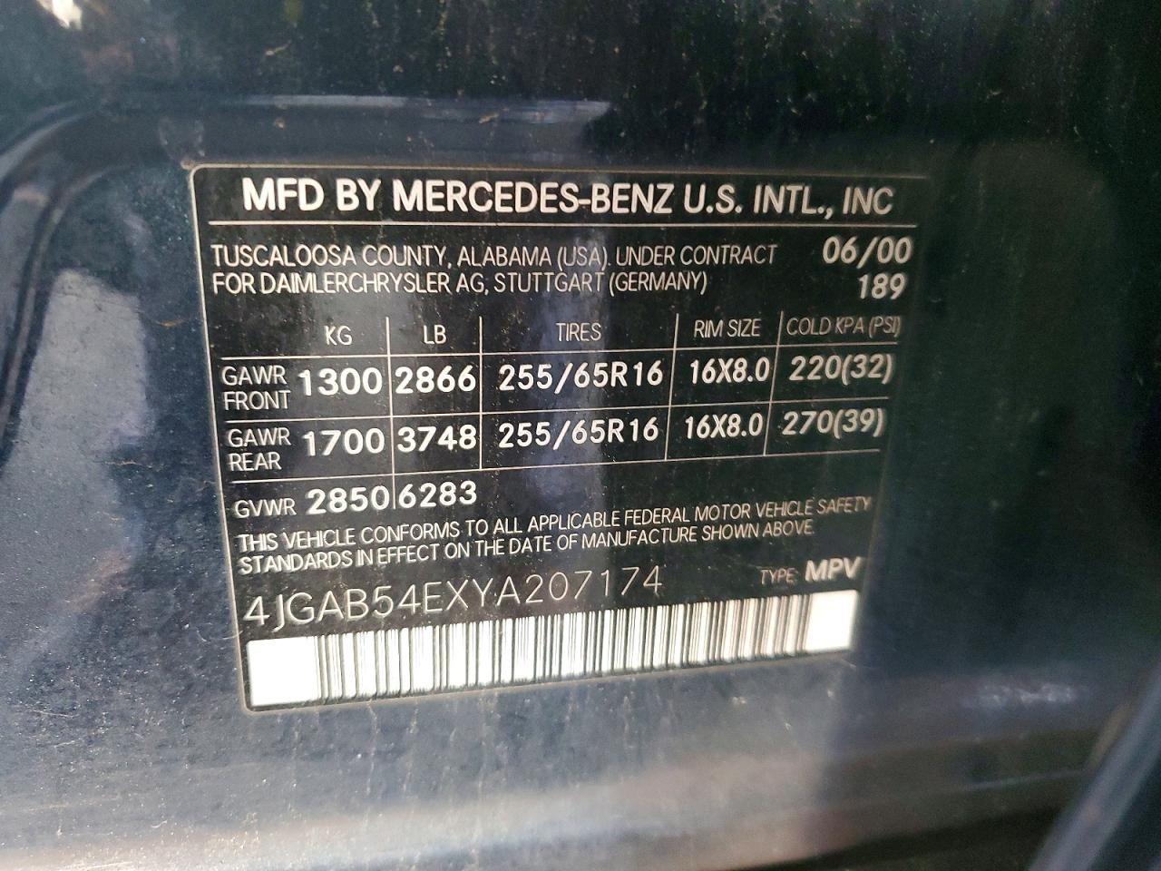 2000 Mercedes-Benz Ml 320
