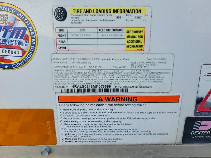 2021 Unknown 2021 Interstate Kingman Plant Ilrd508safa Enclosed