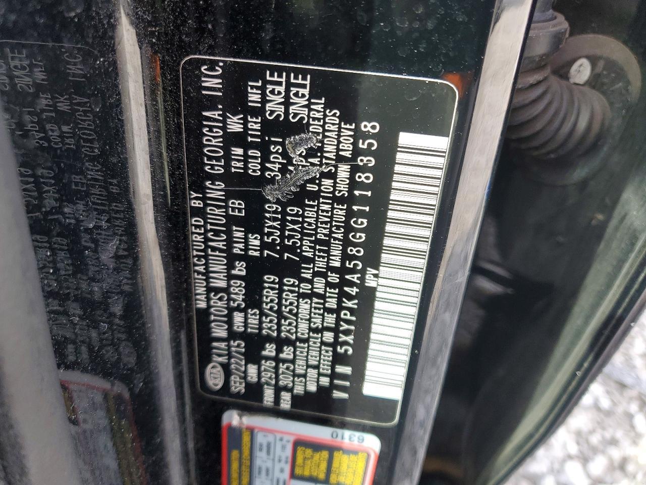 2016 KIA Sorento sx