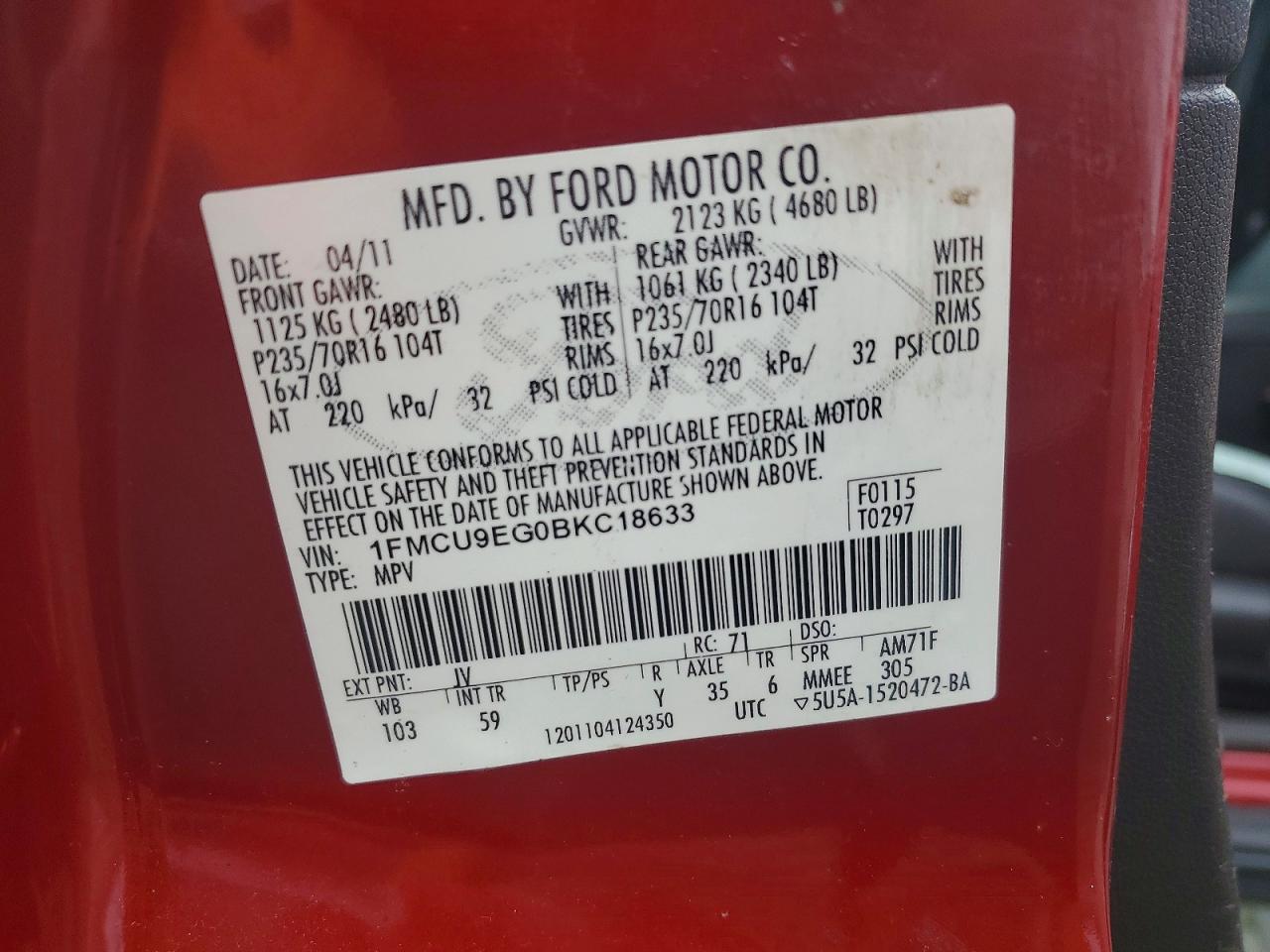 2011 Ford Escape Limited