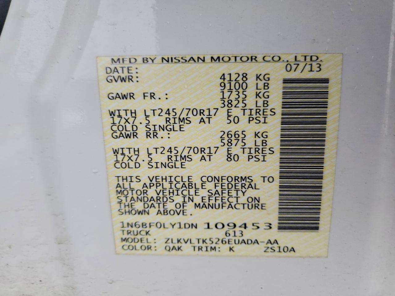 2013 Nissan NV
