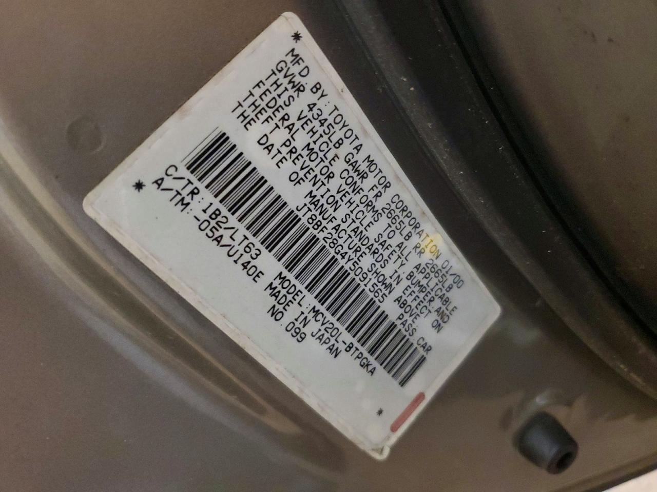 2000 Lexus Es 300 Base