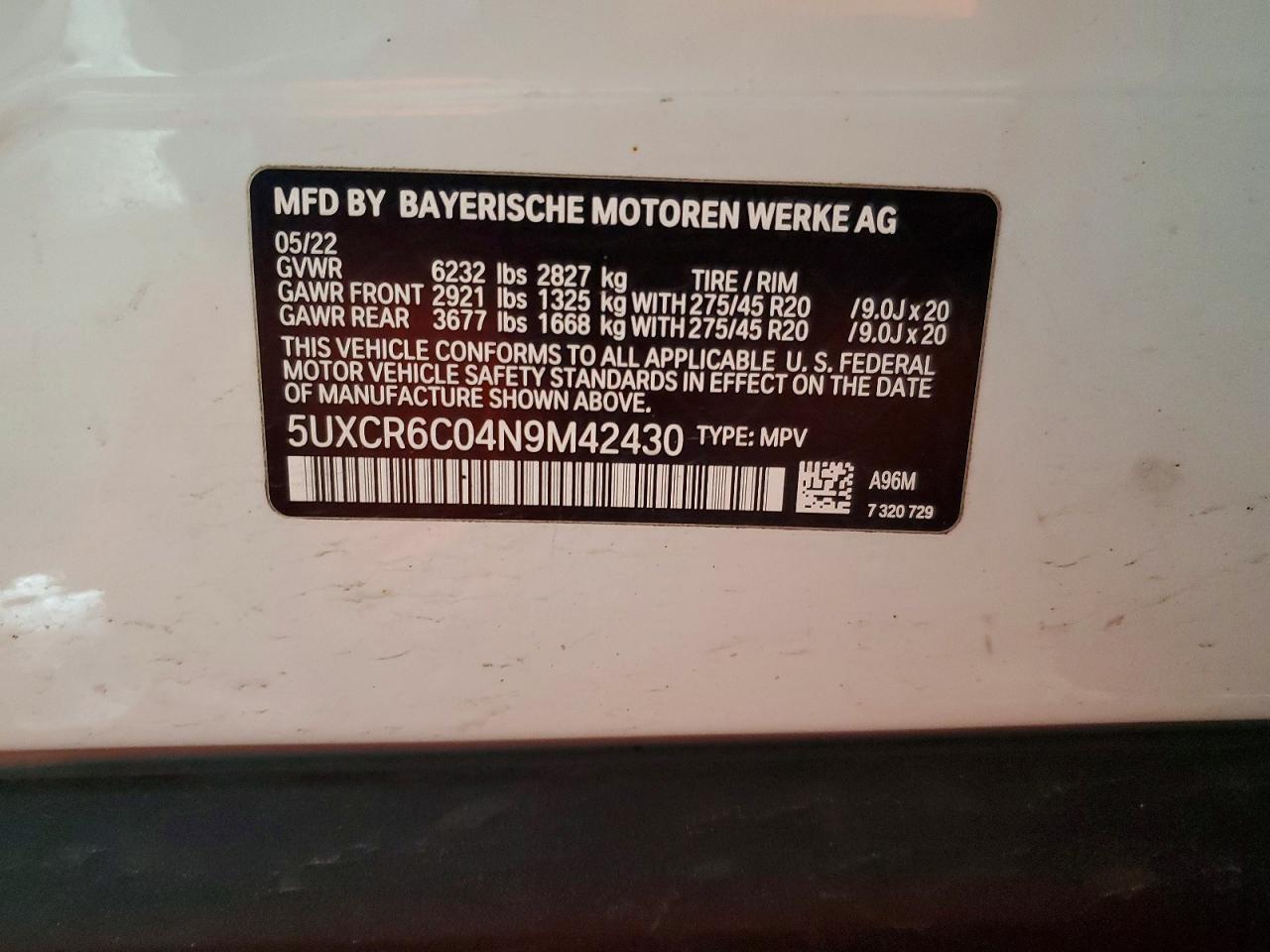 2022 BMW X5 Xdrive40i