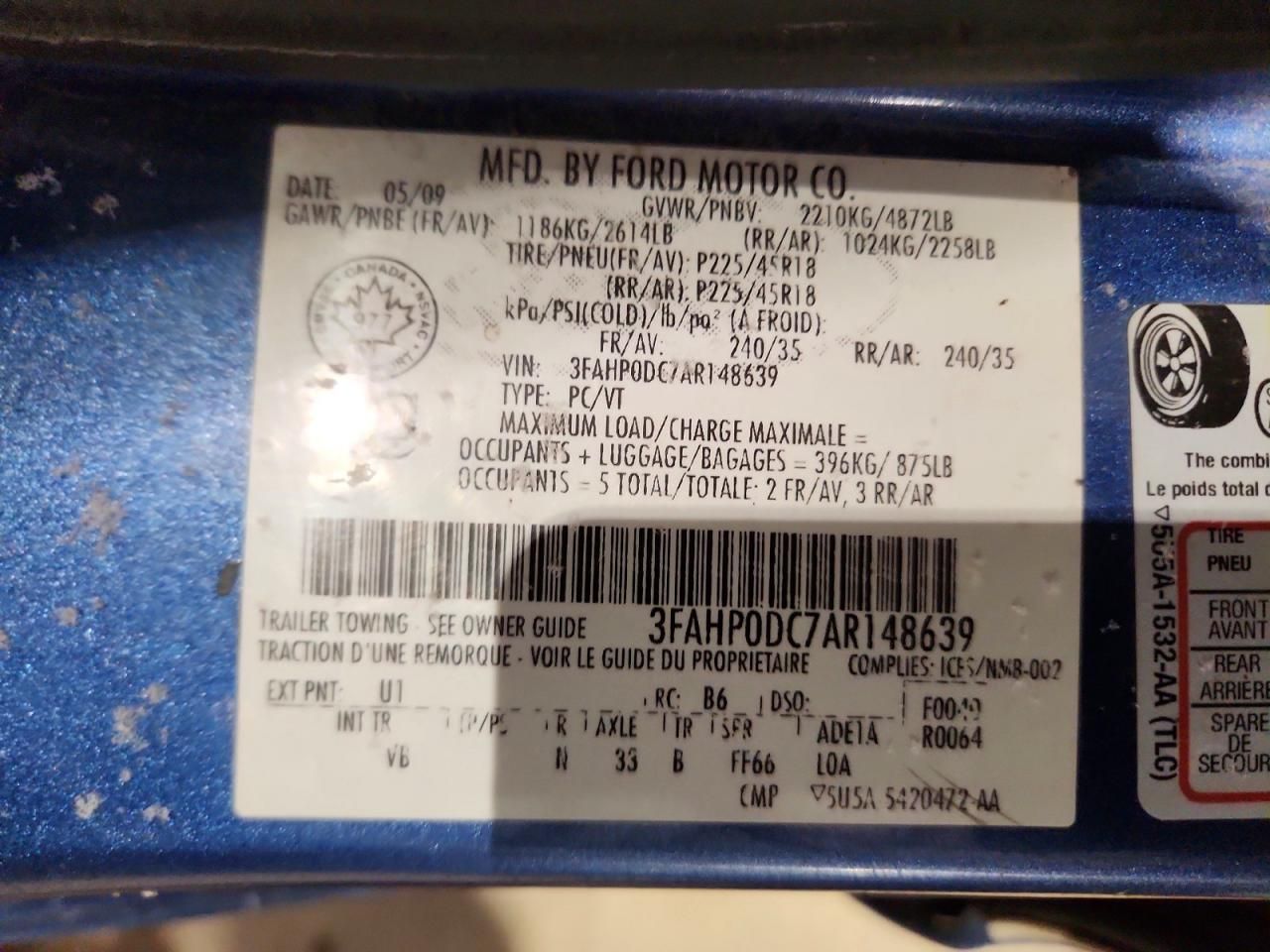 2010 Ford Fusion Sport