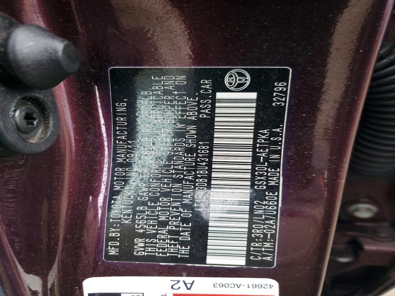 2011 Toyota Avalon Base