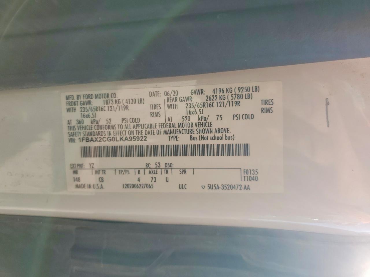 2020 Ford Transit T-350