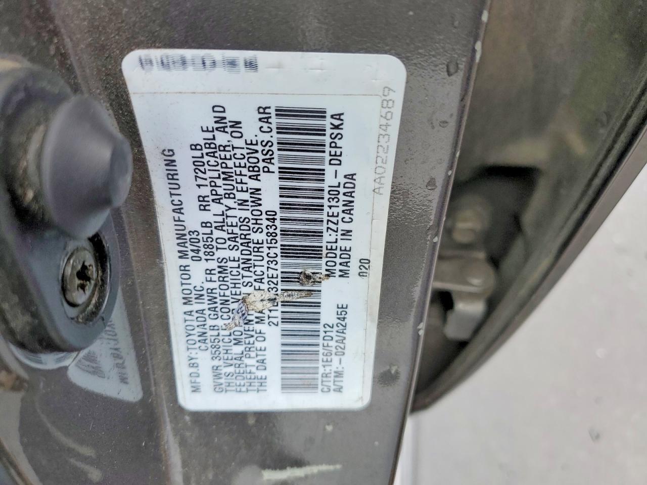 2003 Toyota Corolla ce