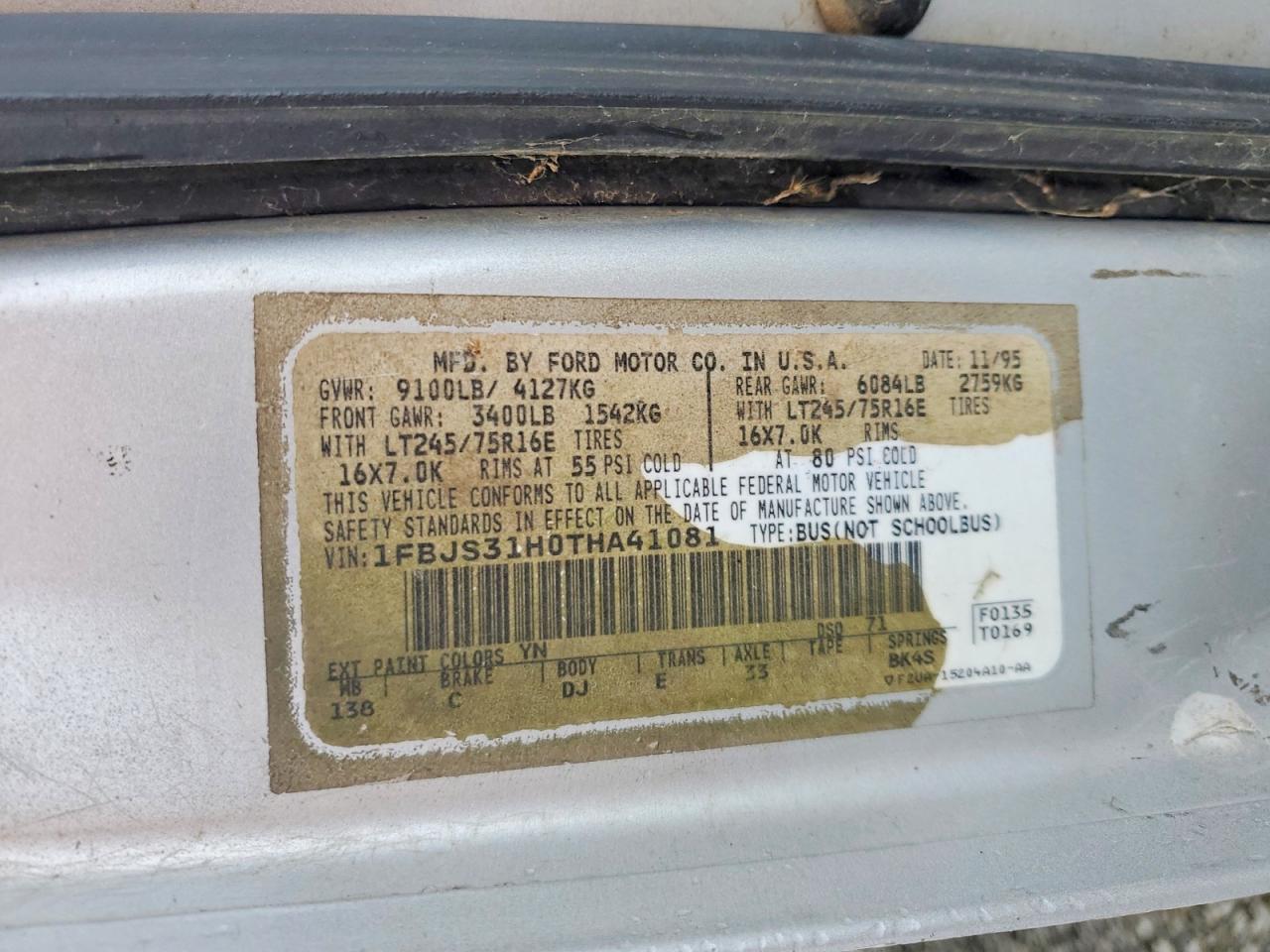 1996 Ford Econoline E350 Super Duty