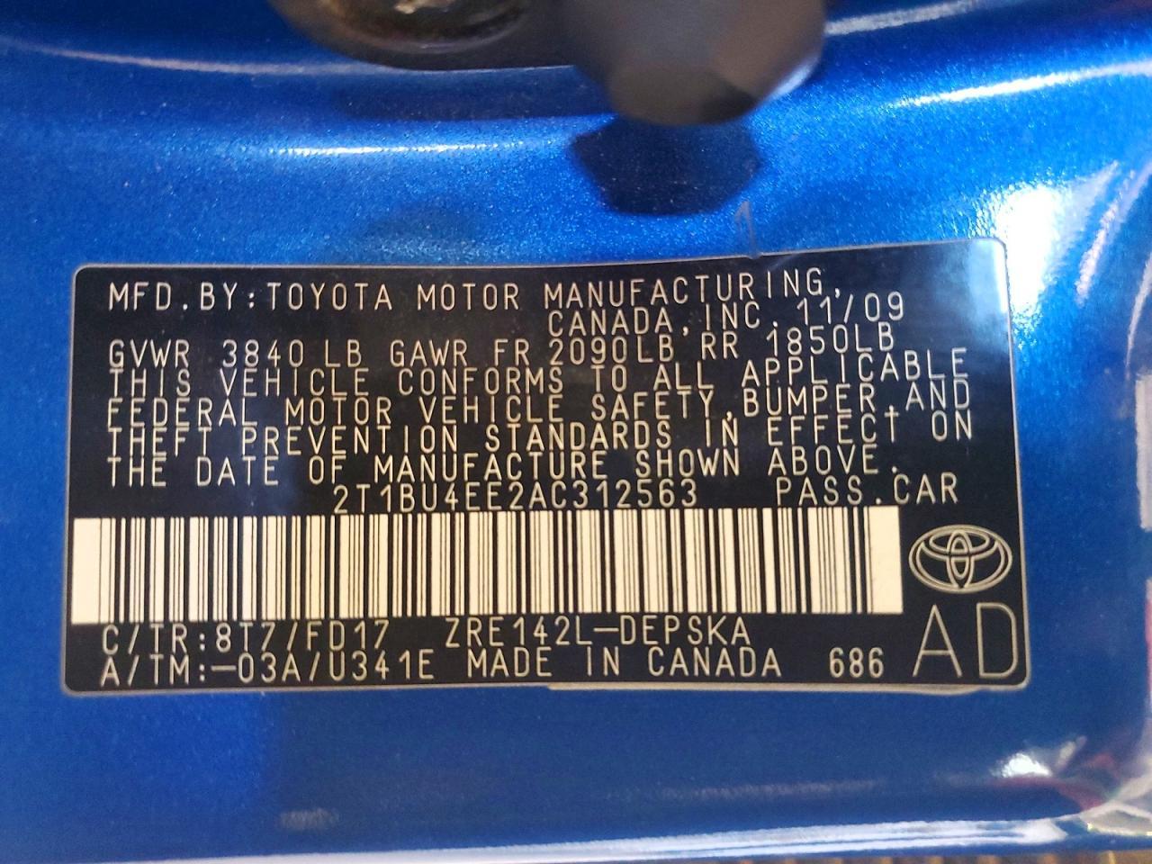 2010 Toyota Corolla Base