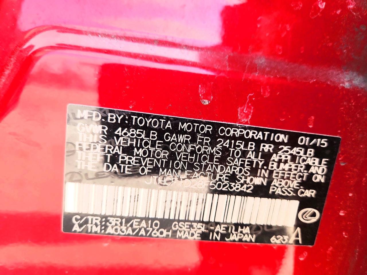 2015 Lexus Is 250 Base