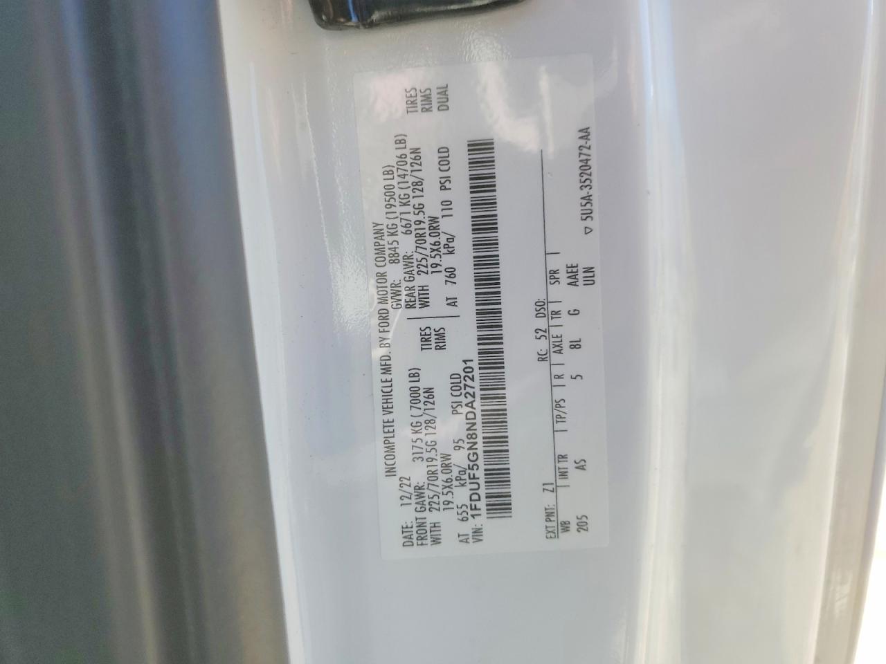 2022 Ford F550 Super Duty