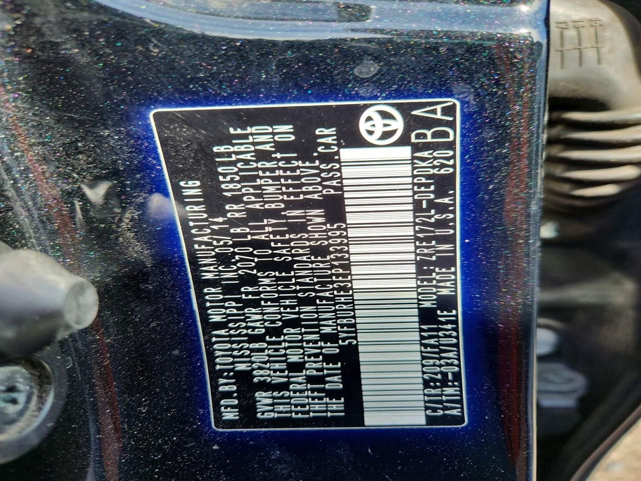 2014 Toyota Corolla l