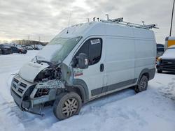 Salvage cars for sale from Copart Woodhaven, MI: 2015 Dodge Ram Promaster Cargo van