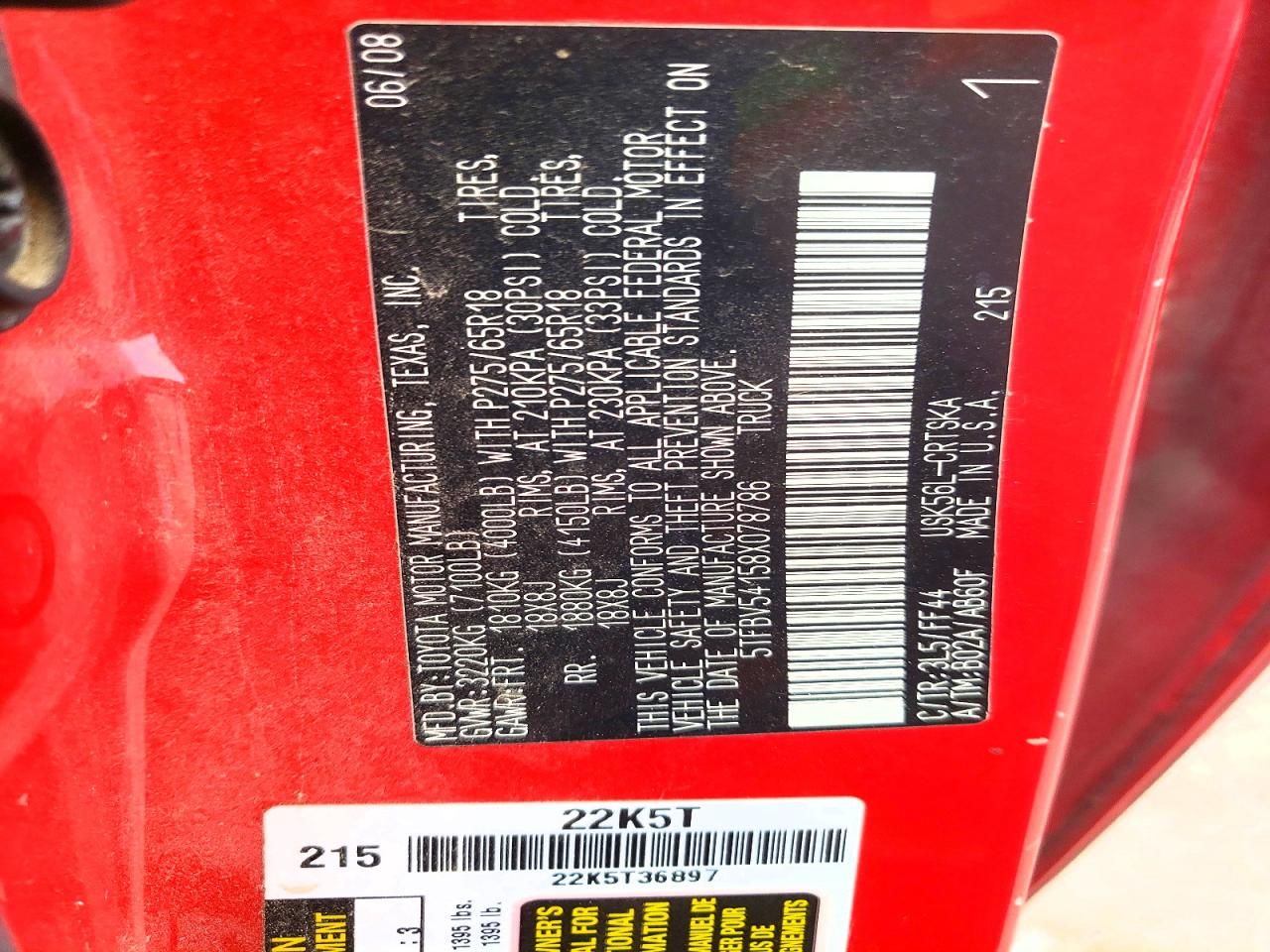 2008 Toyota Tundra Double cab