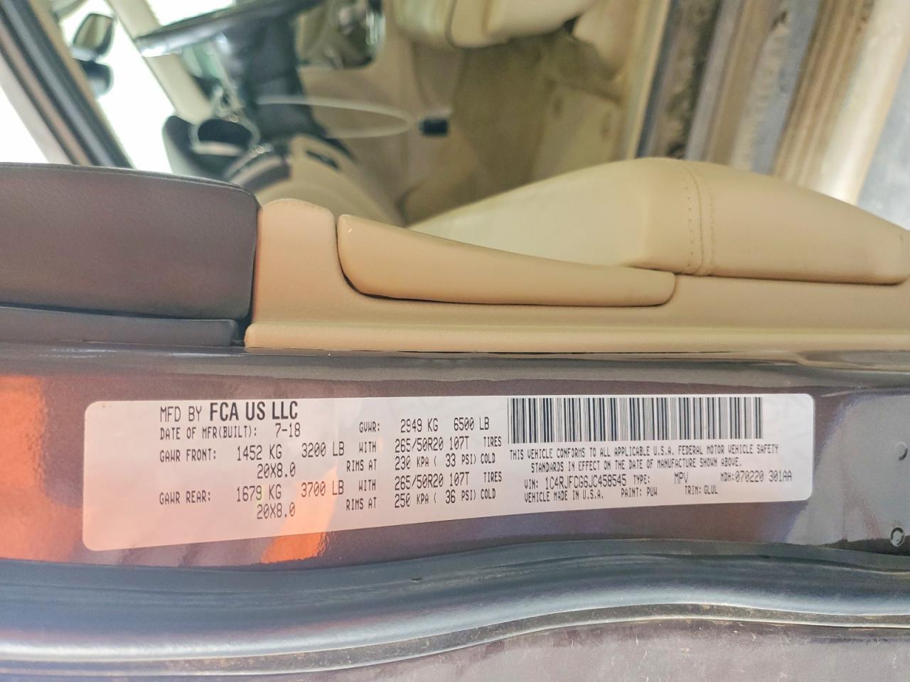 2018 Jeep Grand Cherokee Overland