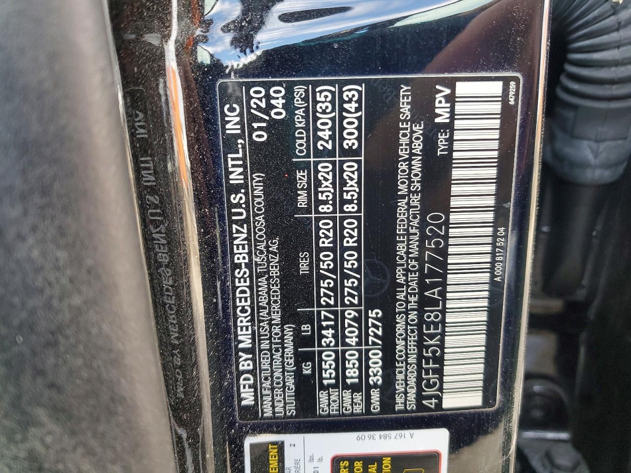 2020 Mercedes-Benz Gls 450 4matic