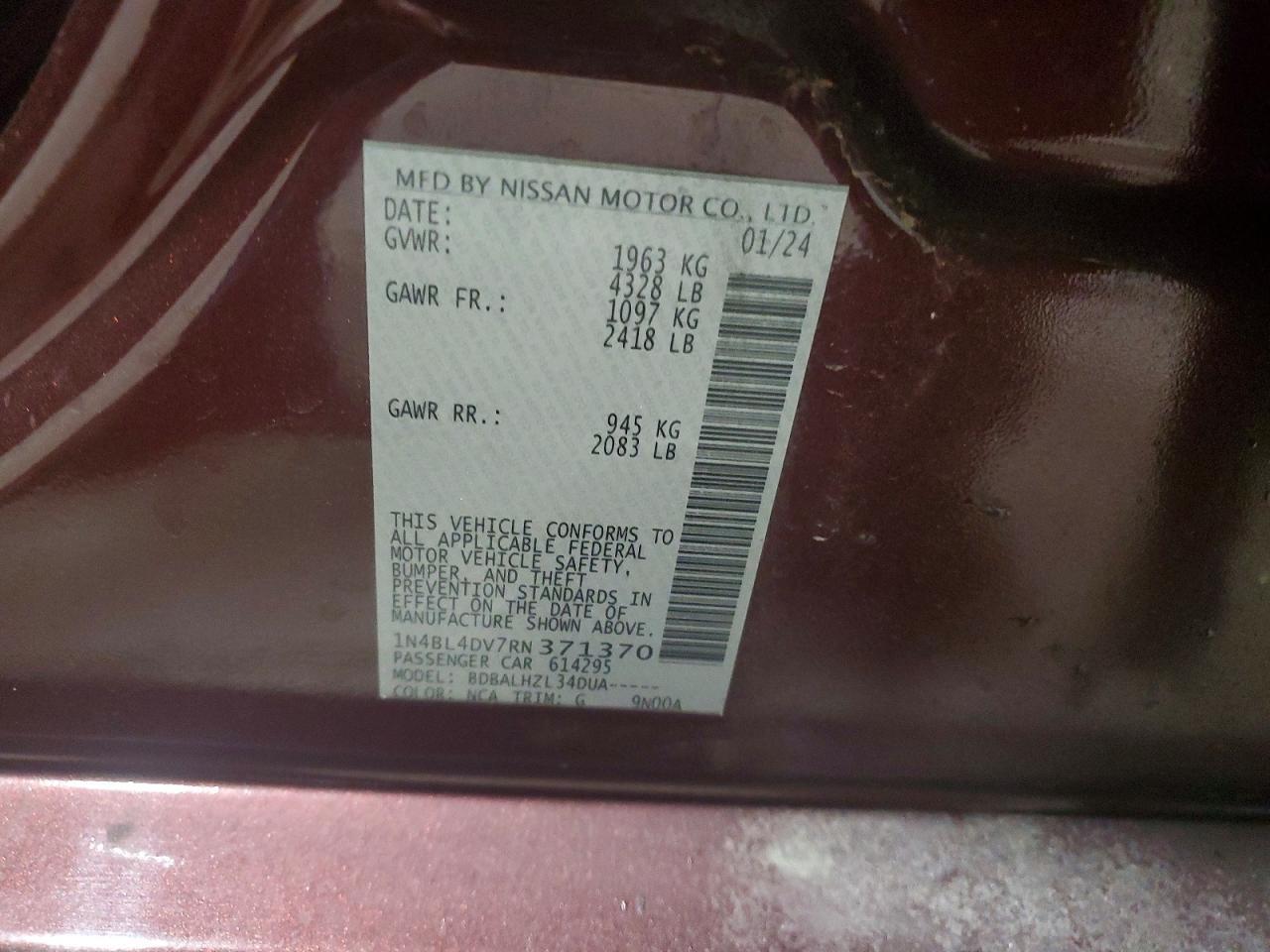 2024 Nissan Altima sv