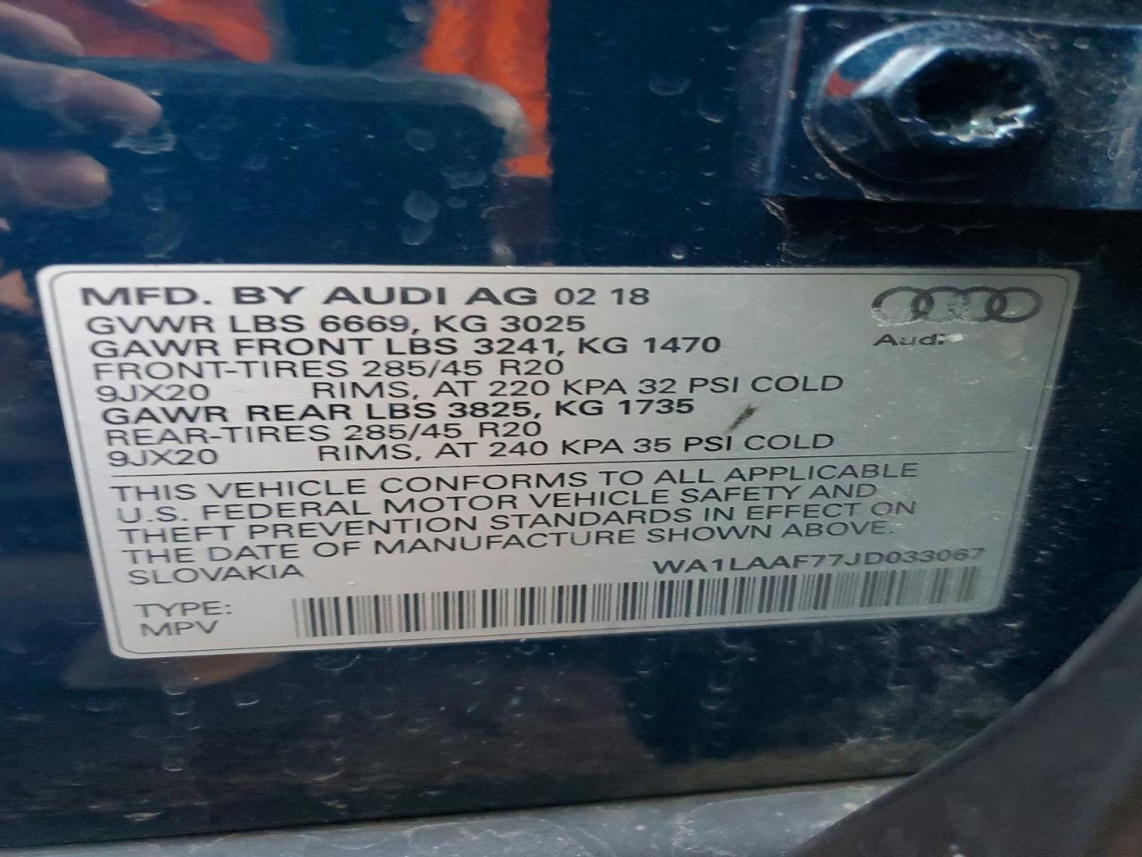 2018 Audi Q7 Premium Plus