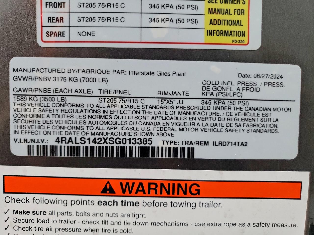 2025 Interstate ILRD714TA2 Enclosed Cargo Trailer