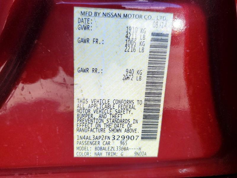 2015 Nissan Altima 2.5 s