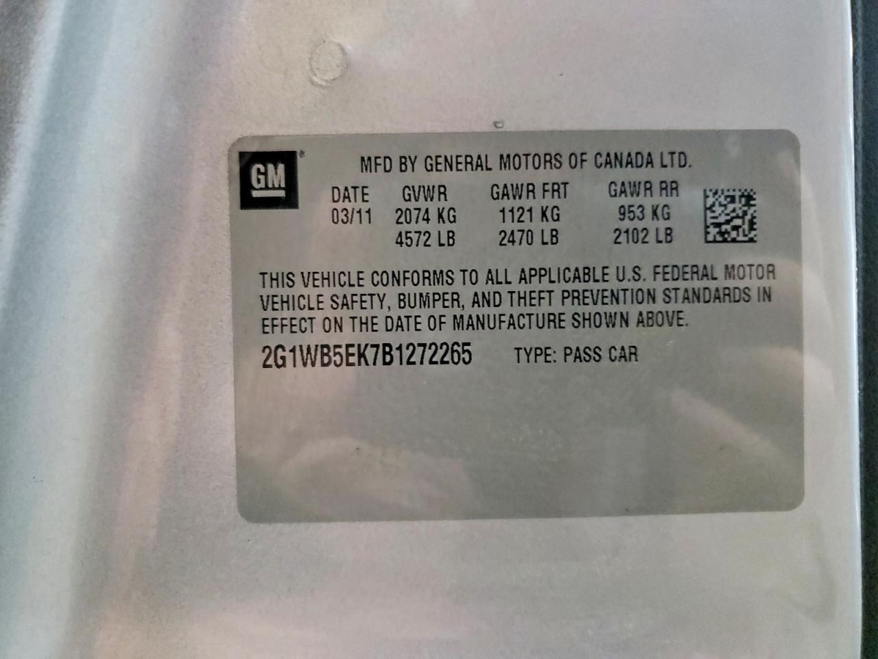 2011 Chevrolet Impala lt