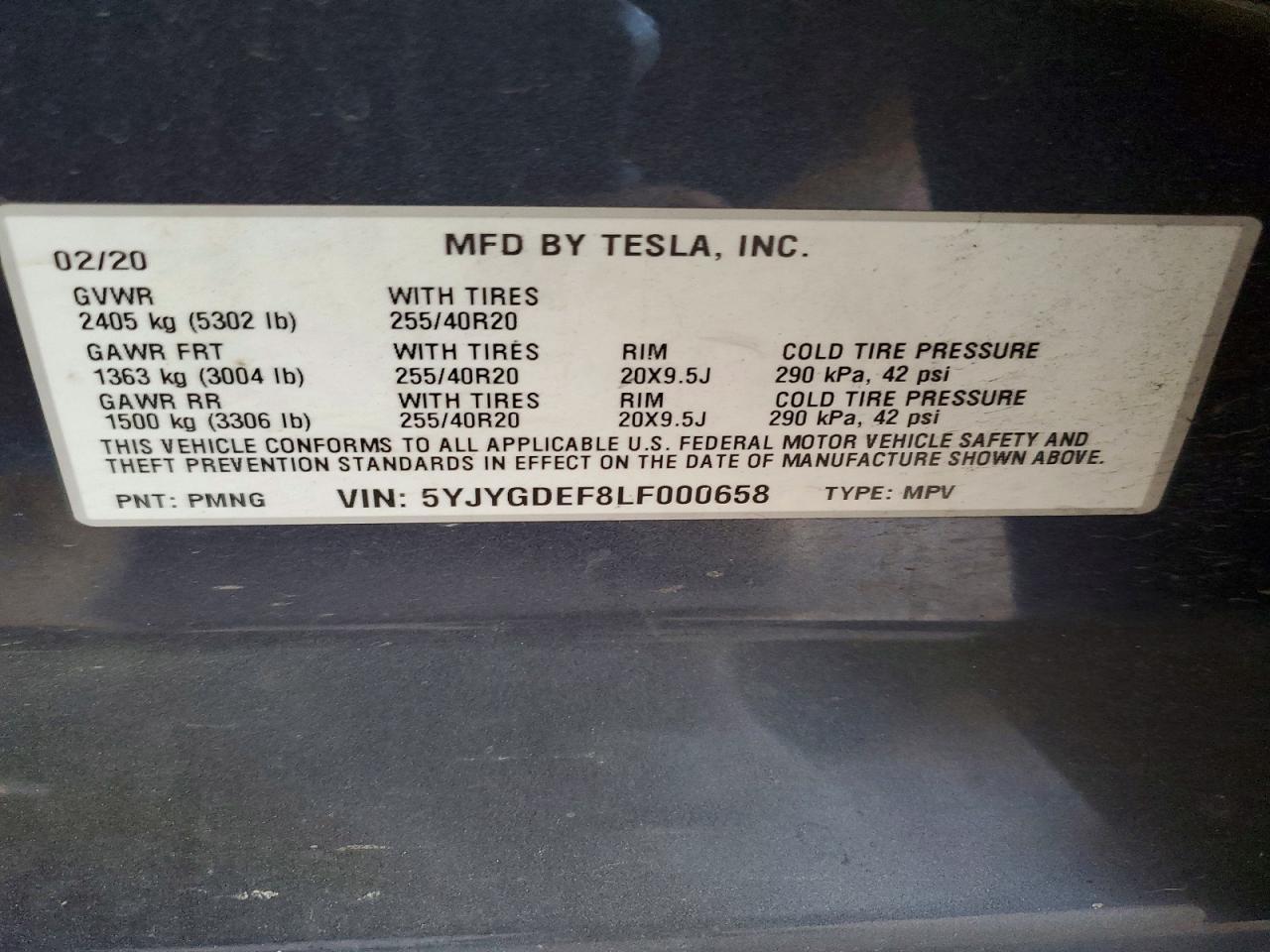 2020 Tesla Model y