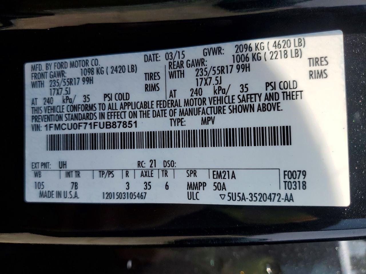 2015 Ford Escape s