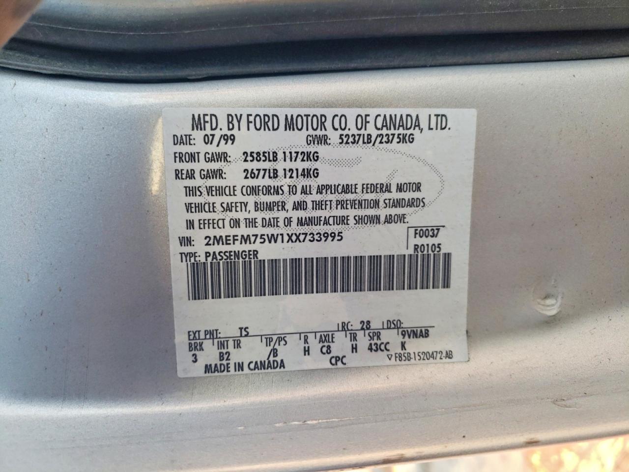 1999 Mercury Grand Marquis ls