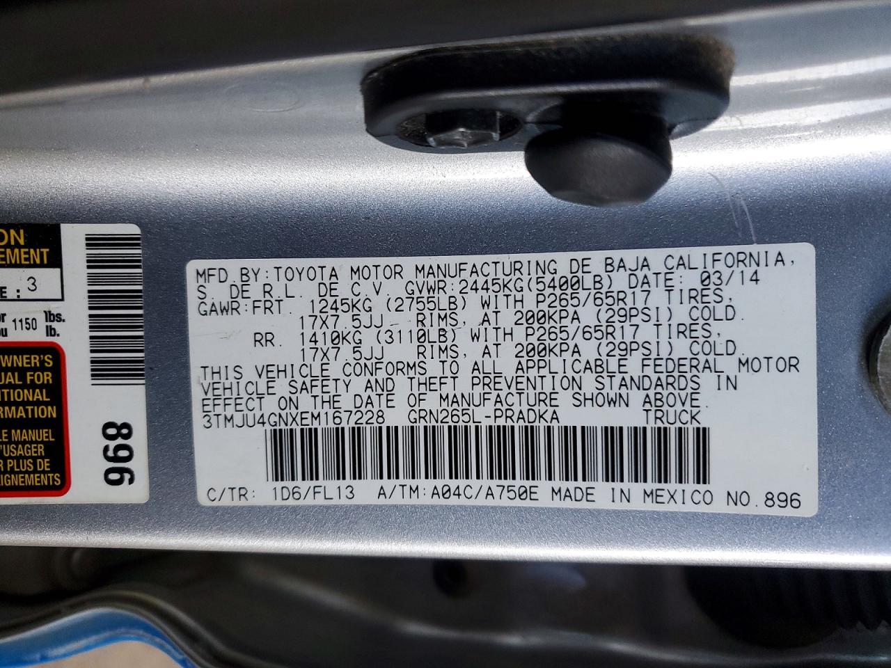 2014 Toyota Tacoma Prerunner V6