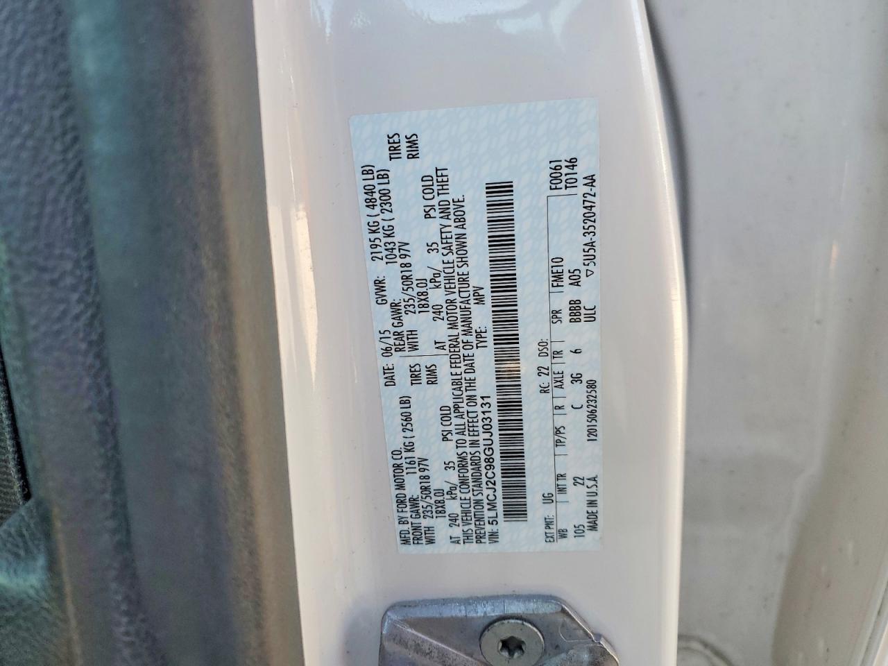 2016 Lincoln Mkc Select