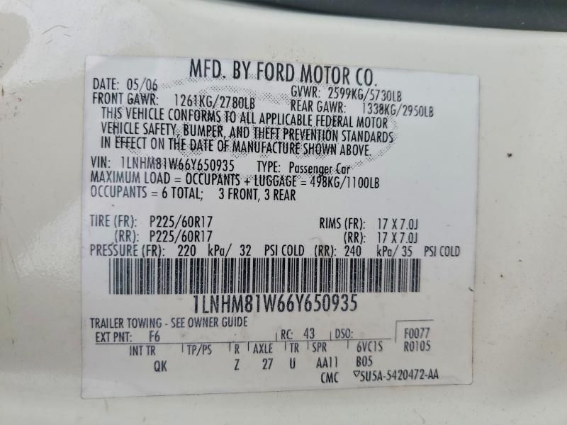 2006 Lincoln Town car Signature