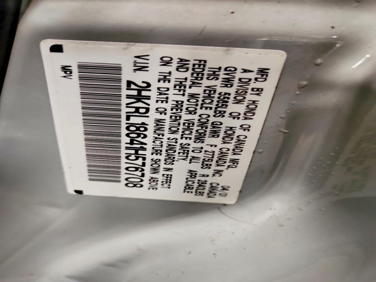 2001 Honda Odyssey ex