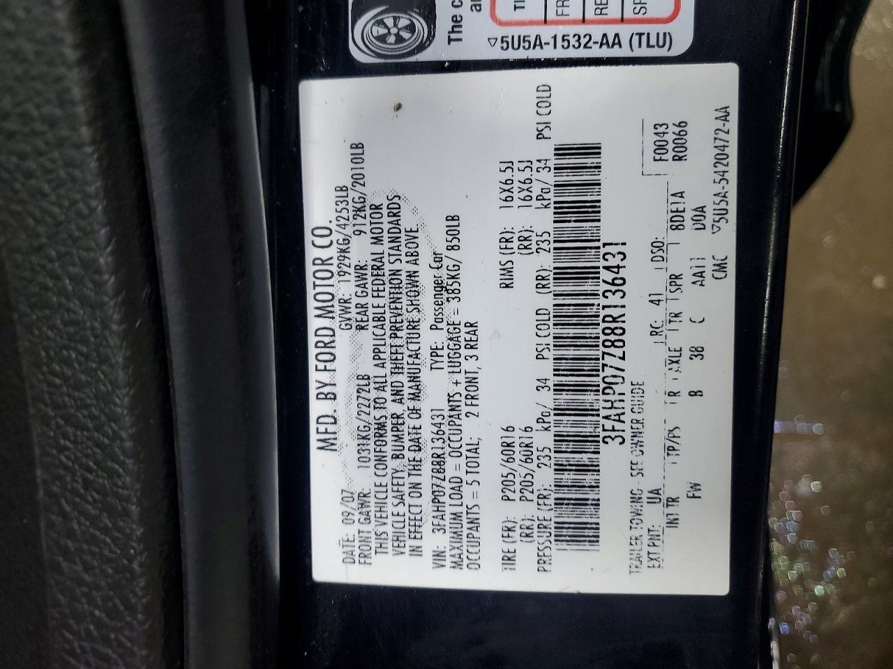 2008 Ford Fusion se