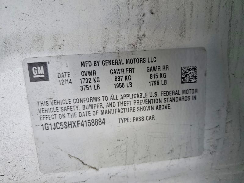 2015 Chevrolet Sonic lt