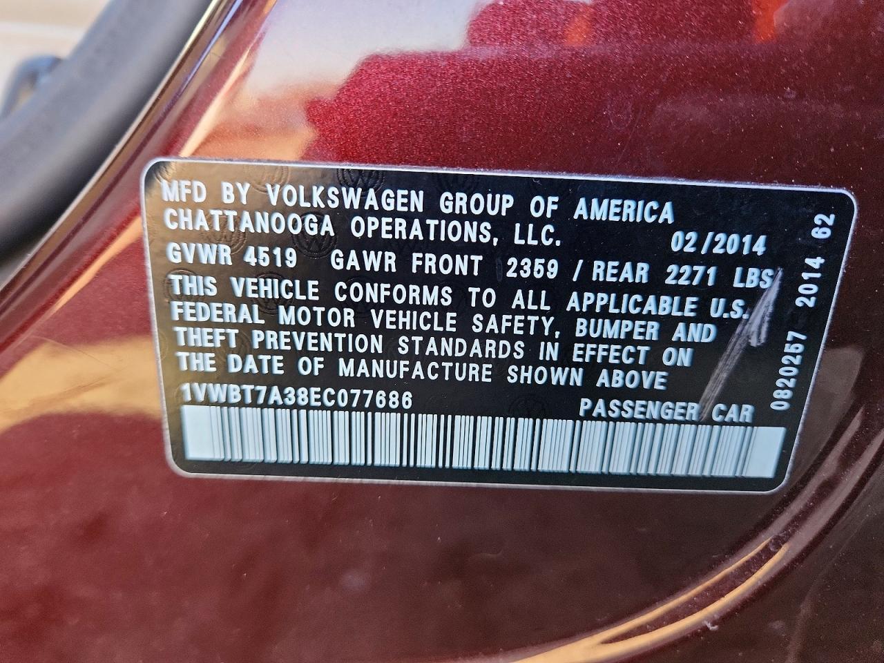 2014 Volkswagen Passat se