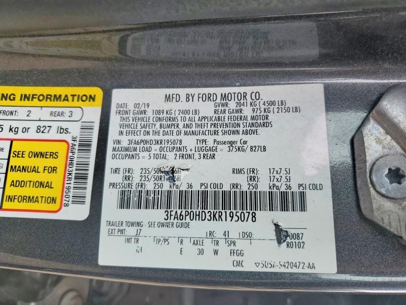 2019 Ford Fusion se