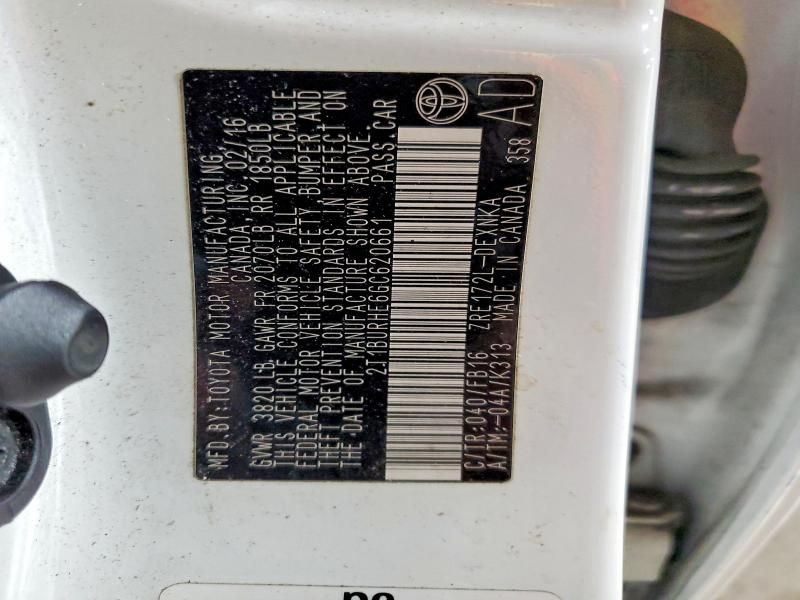 2016 Toyota Corolla le