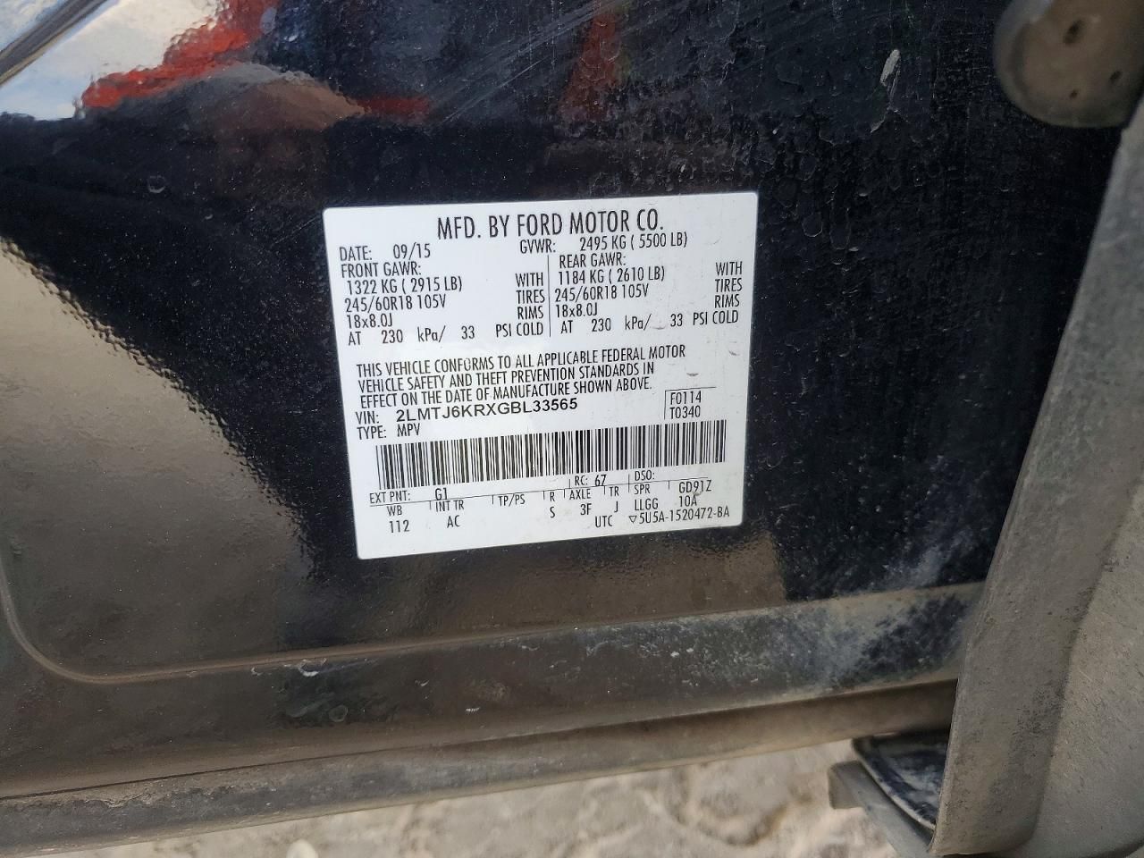 2016 Lincoln Mkx Select