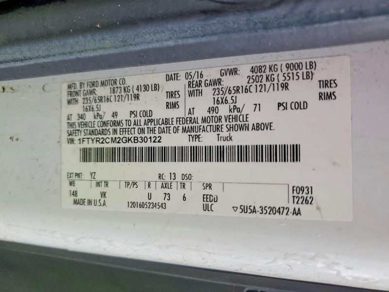 2016 Ford Transit 250 Delivery Van
