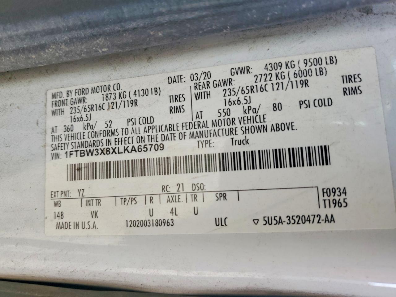 2020 Ford Transit T-350