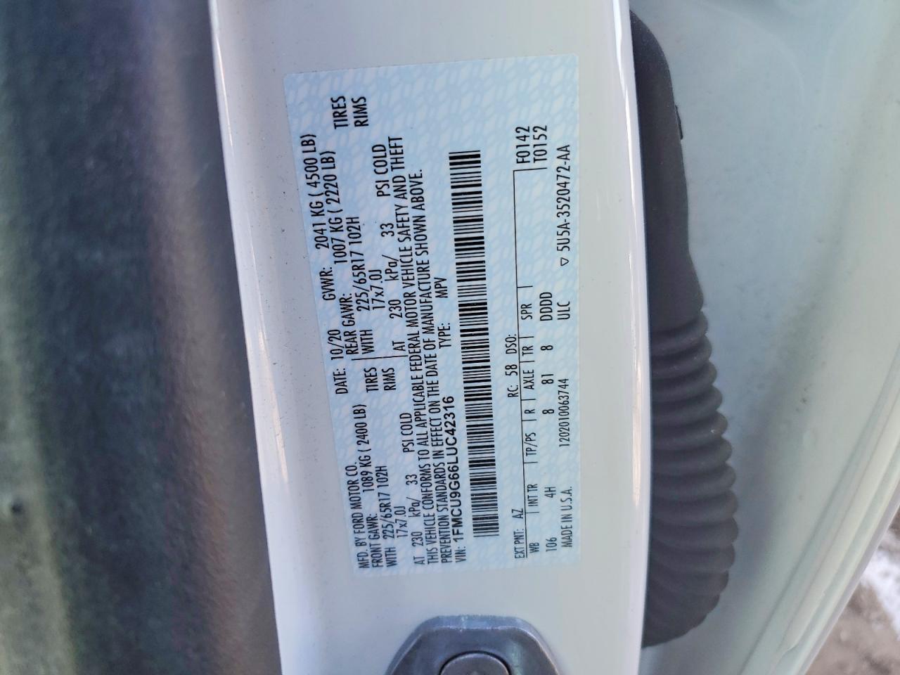 2020 Ford Escape se