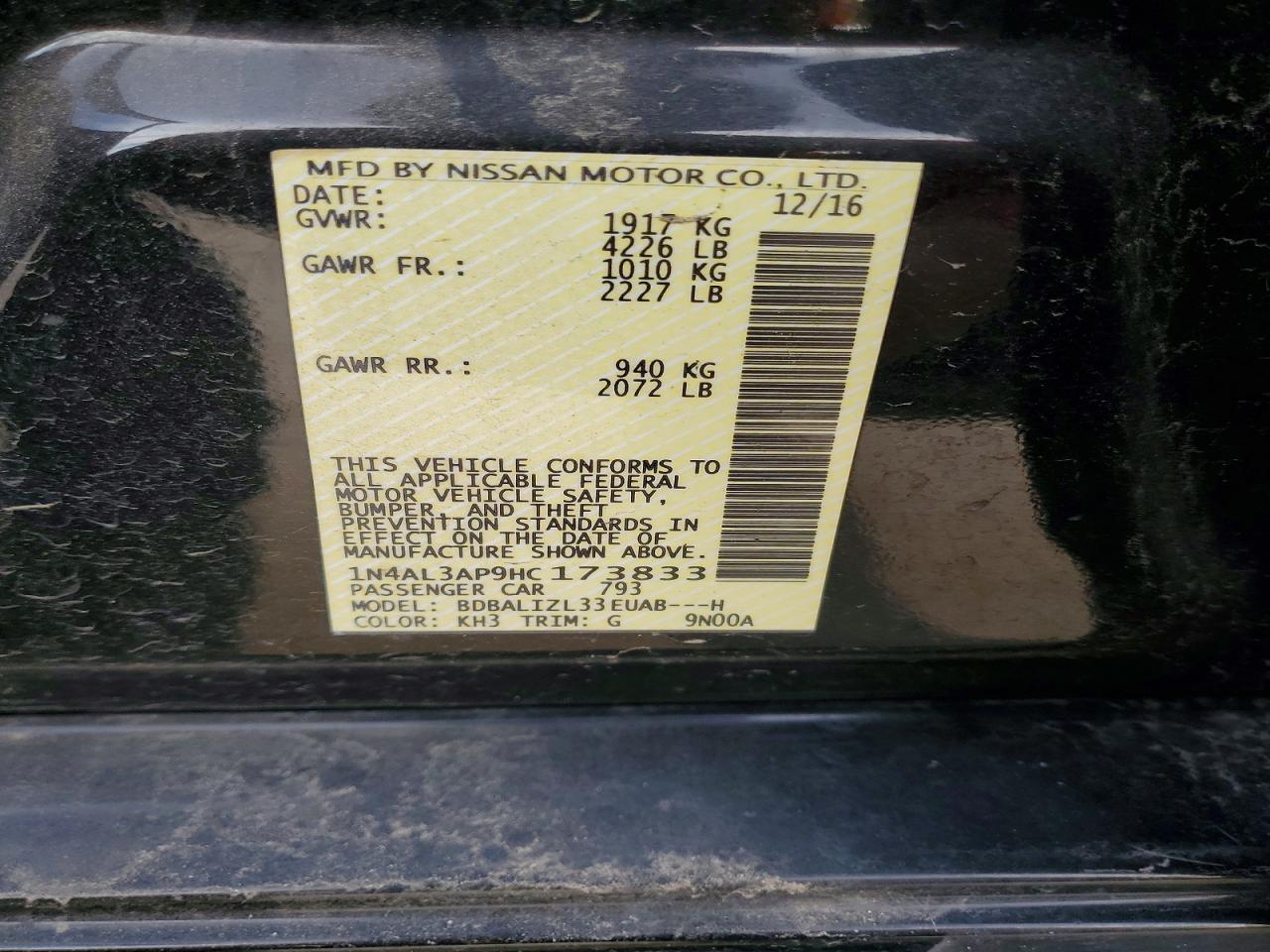 2017 Nissan Altima 2.5