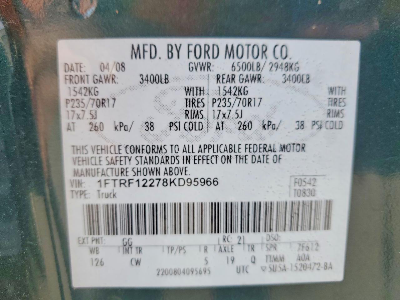 2008 Ford F150